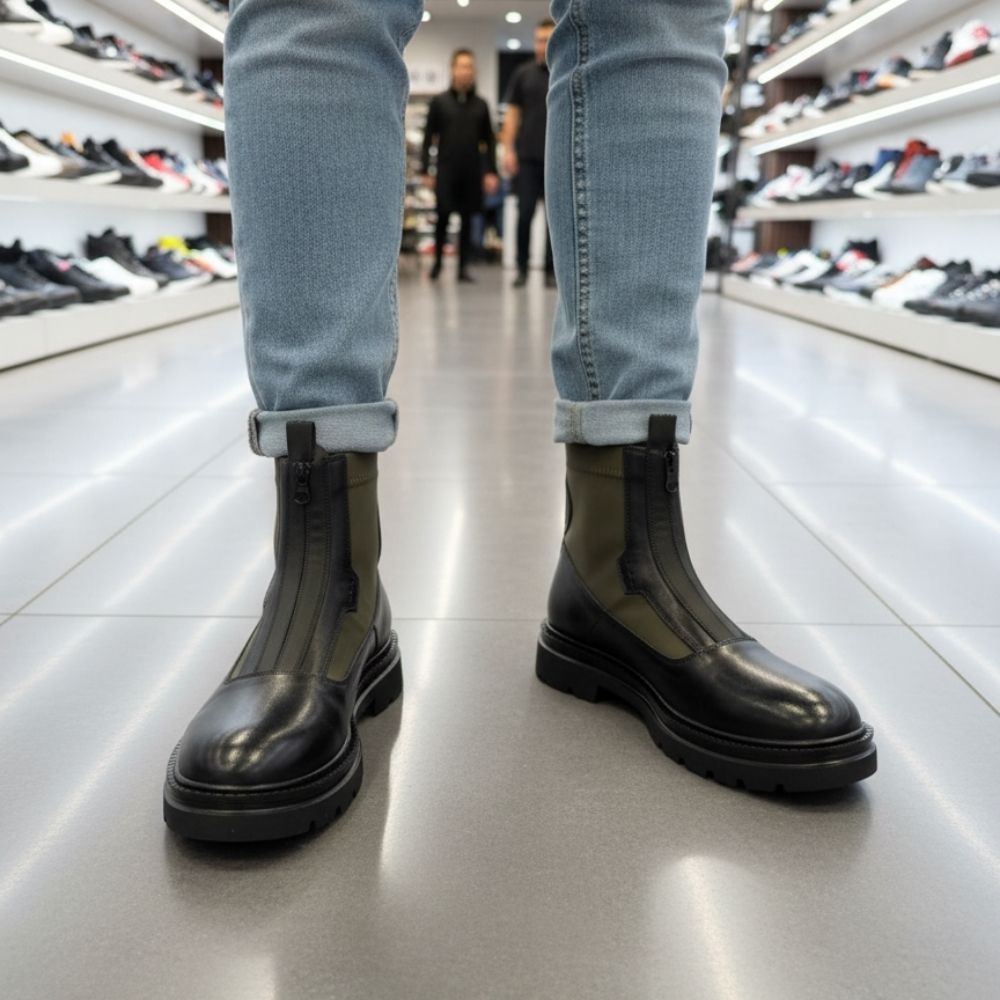 Streçli Hakiki Deri Bot