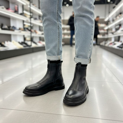 Streçli Hakiki Deri Bot